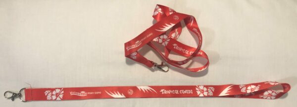 Tropical Red Lanyard with Flowers (2020)